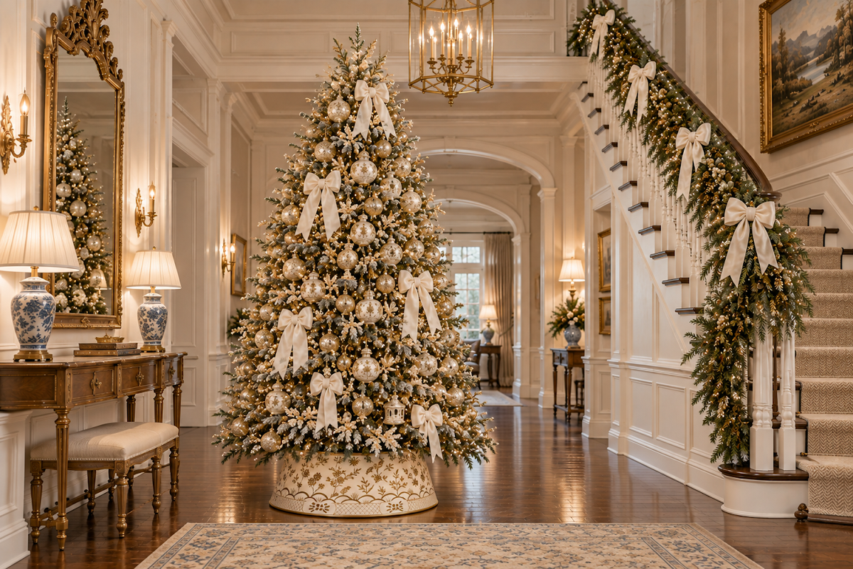Ivory & Gold Chinoiserie Tree Collar