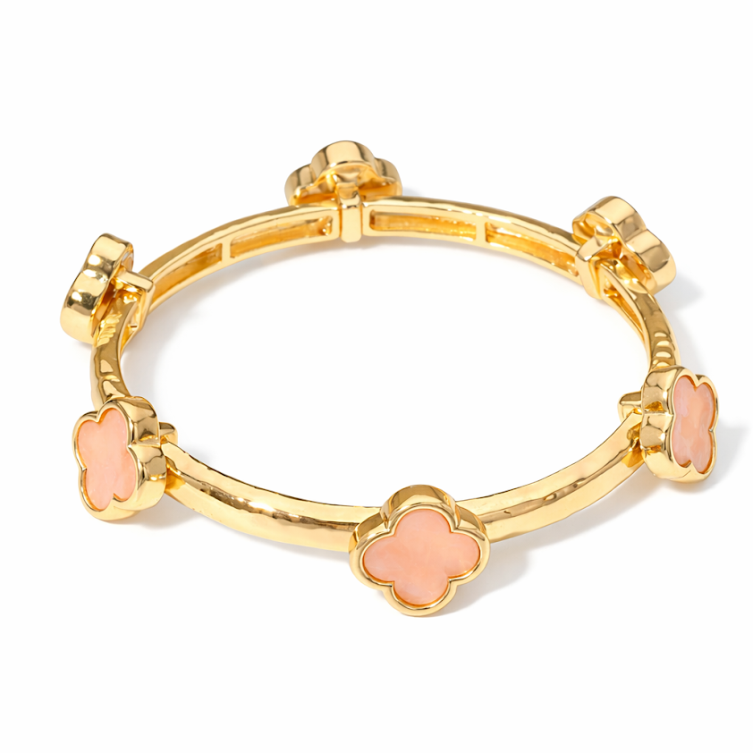 Soft Pink Quatrefoil Bracelet