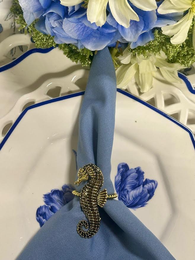 Seahorse Set of 4 Napkin Ring