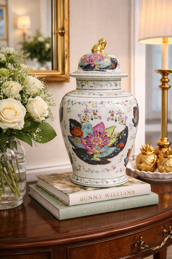 Extra Large Tobacco Leaf Temple Jar