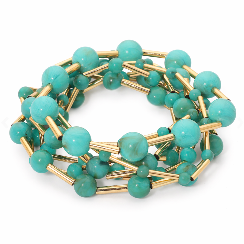 Turquoise 7-Layer Stretch Bracelet
