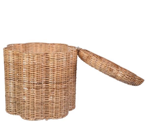 Scalloped Storage Ottoman