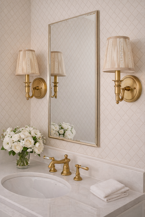 Brown Ikat Sconce Shade