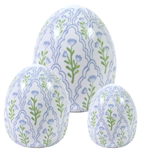 White & Lavender Tulip Trellis Egg