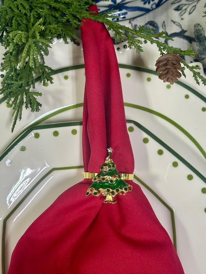 Traditional Christmas Tree Napkin Ring