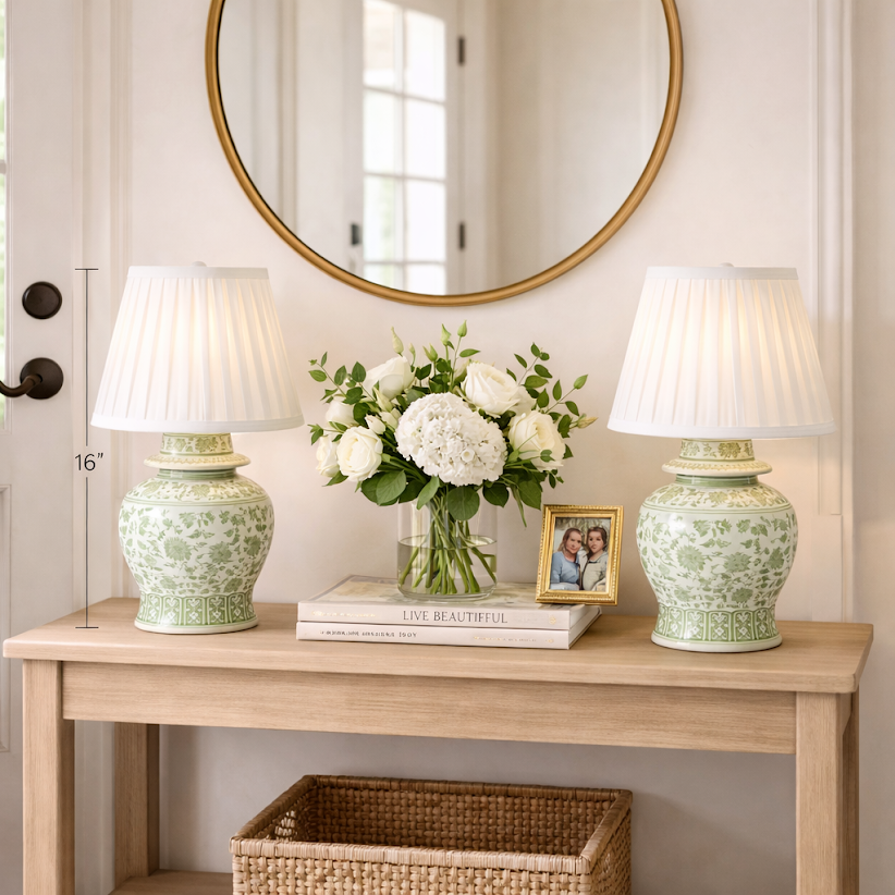 Green Porcelain Rechargeable Lamp