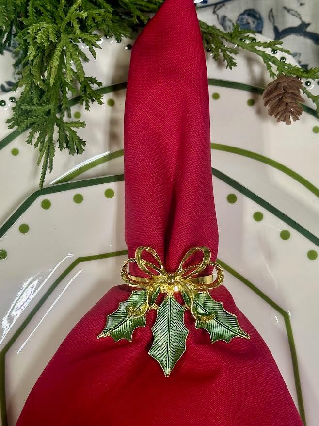 Holly Leaf Napkin Ring