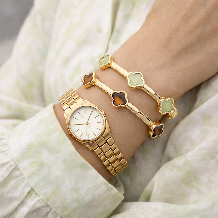 Soft Green Quatrefoil Bracelet