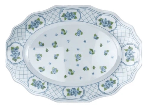 Blue Hydrangea Melamine Serving Set