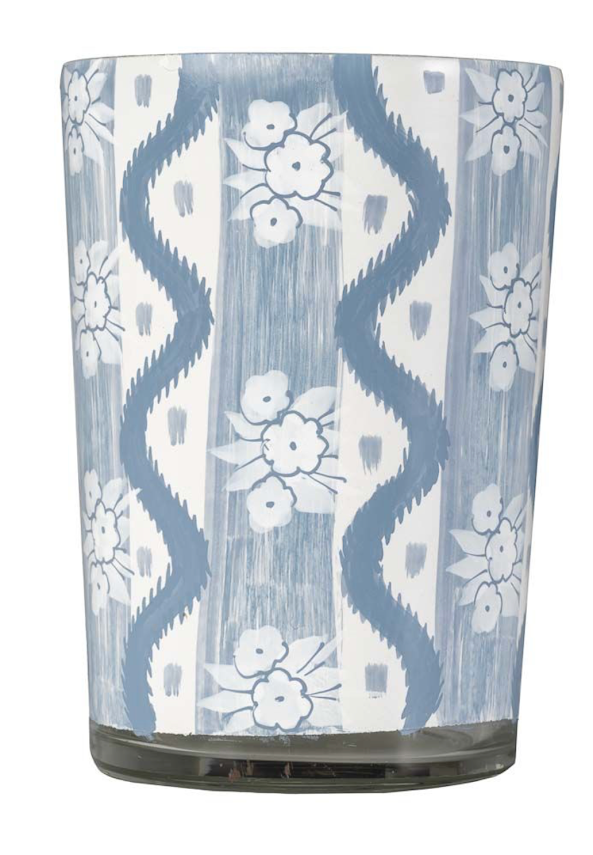 Soft Blue IKat Glass Bud Vase