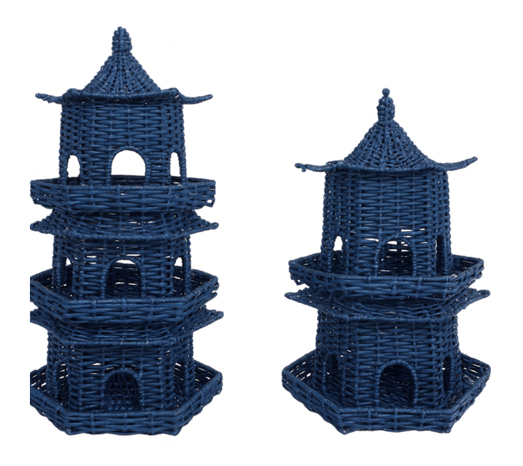 Navy Grand Wicker Pagoda (2 Sizes)