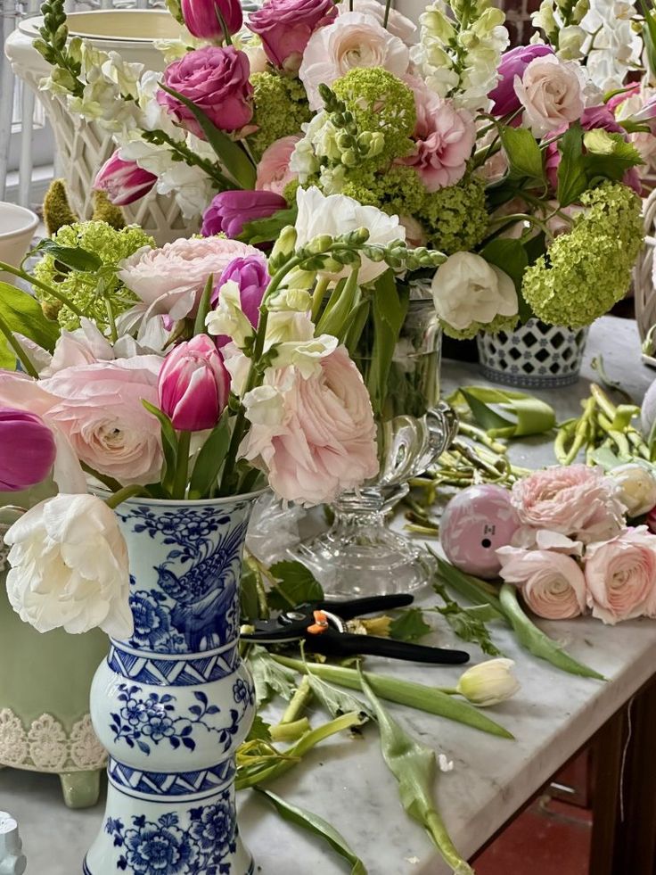 Bird and Floral Trumpet Vase