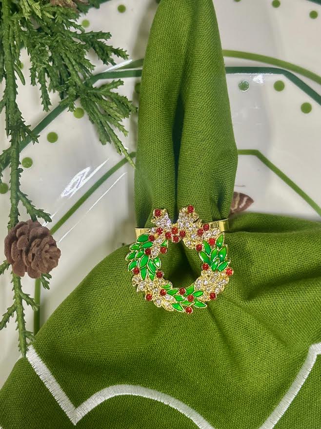 Holly Wreath Napkin Ring