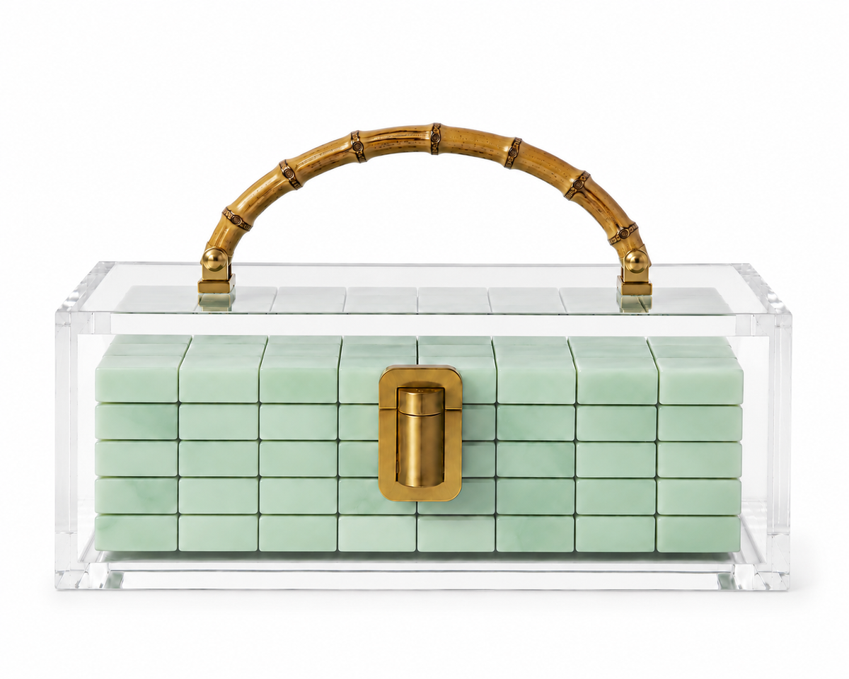 White Lotus - Mahjong Tile Display Case Bamboo