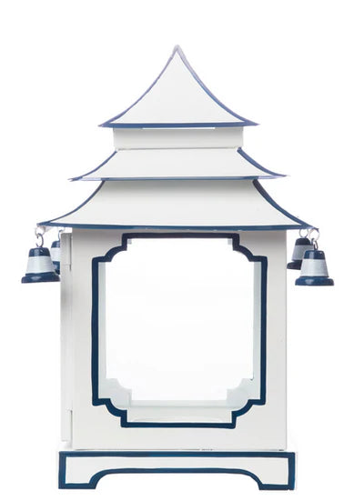 White & Navy Pagoda Lantern