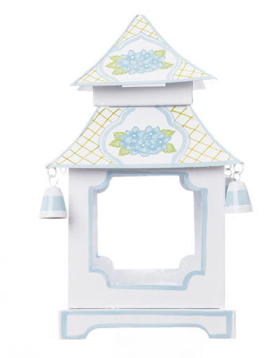 Hydrangea Leaf Pagoda Lantern (Blue Trim)
