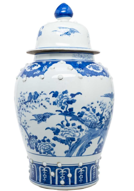 Grand Antiqued Raised Dot Jar