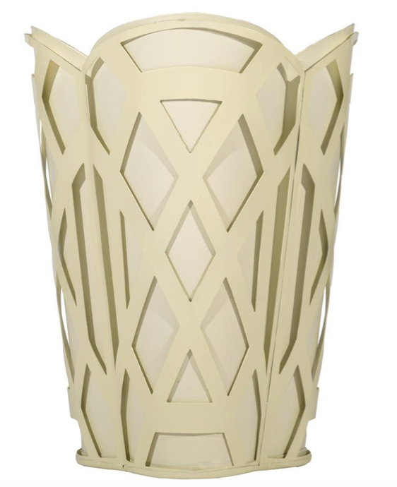 Butter Yellow Chippendale Wastepaper Basket: Final Sale