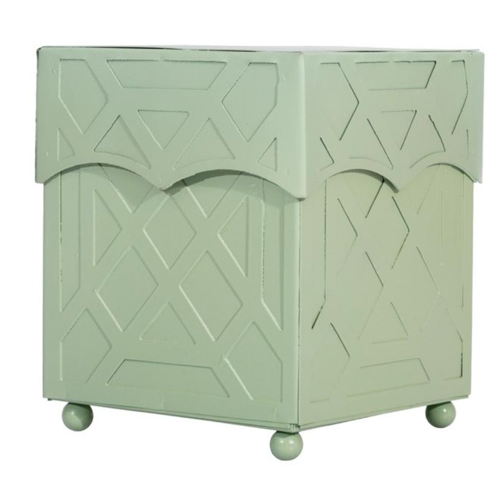Dark Celadon Chippendale Tissue Holder: Final Sale