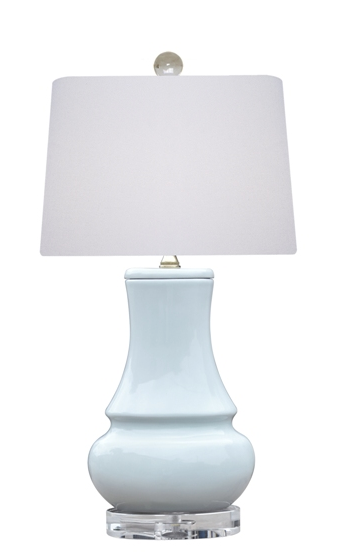 Chunky Cloud Blue Lamp with Crystal Base