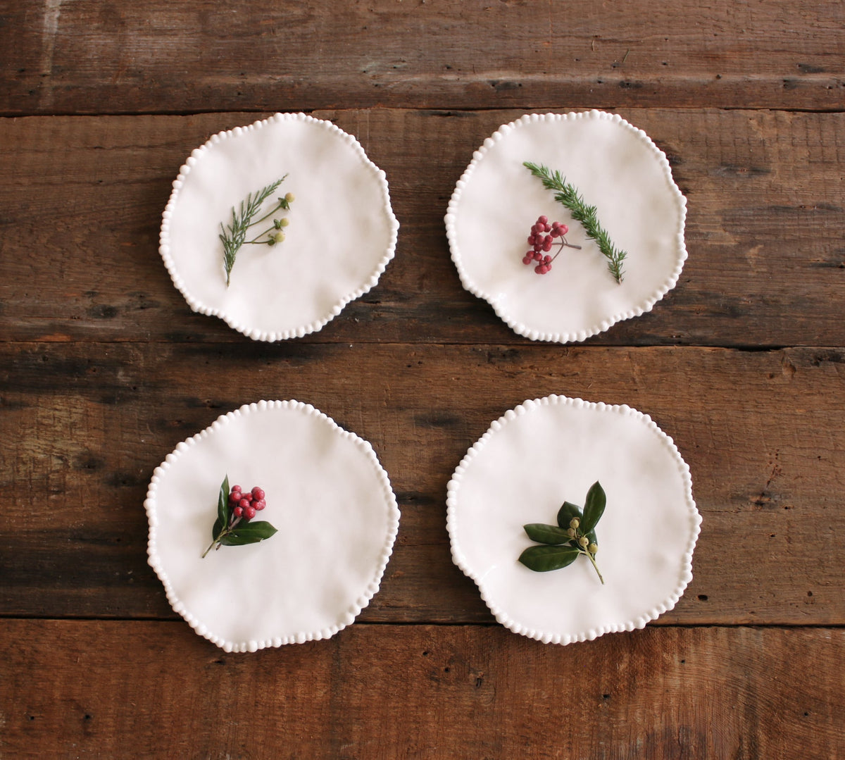 VIDA Alegria Salad Plate Set of 4 (White)