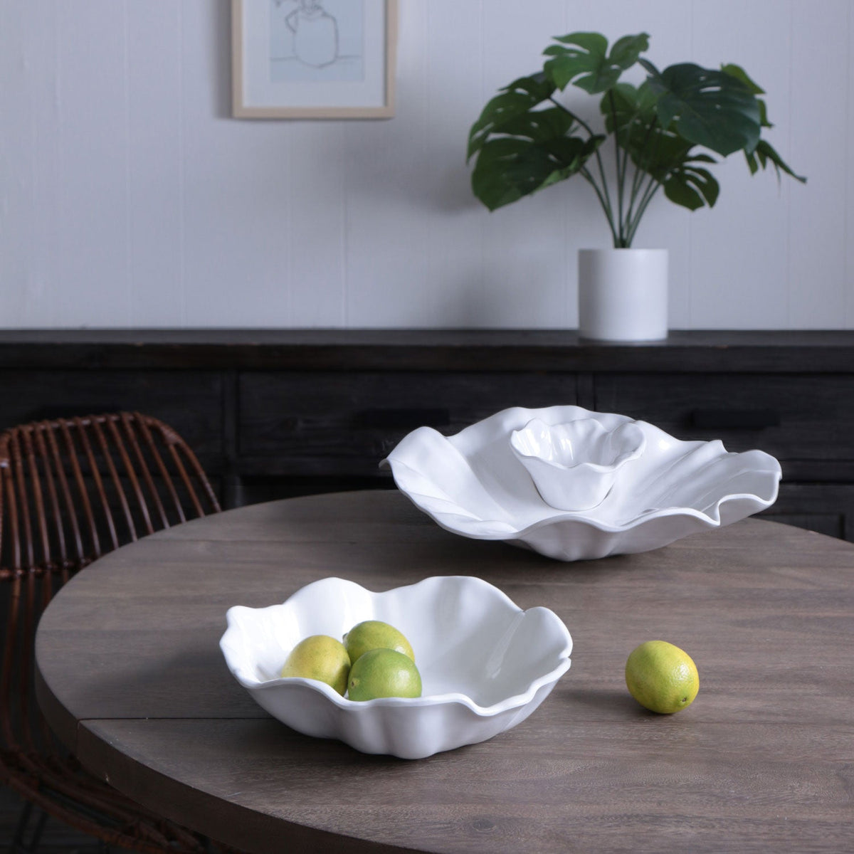 VIDA Bloom Medium Wavy Bowl (White)