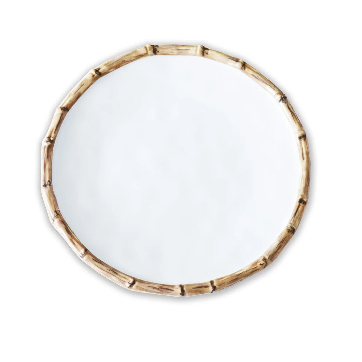 VIDA Bamboo Salad Plate Set of 4 (White and Natural)