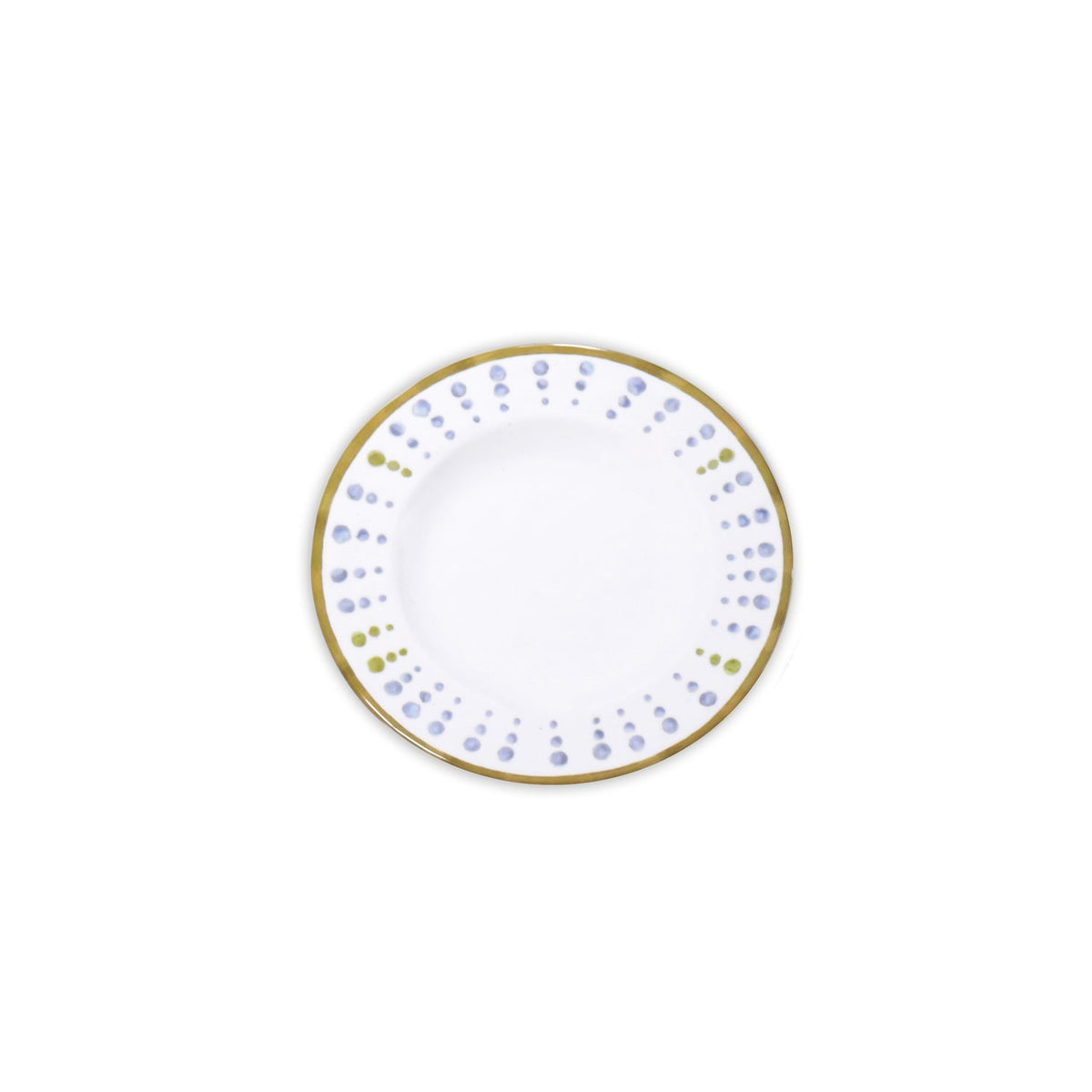 VIDA Athena Salad Plate Set of 4 (Blue and Green dots)