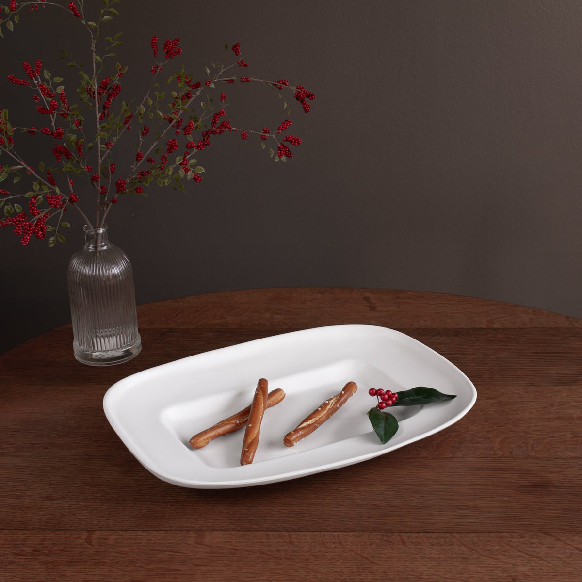 VIDA Nube Medium Rectangle Platter (White)