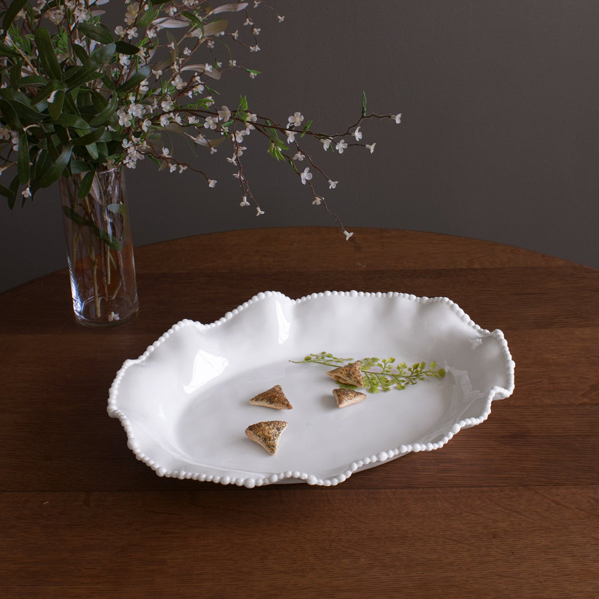 VIDA Alegria Oval Platter (White)