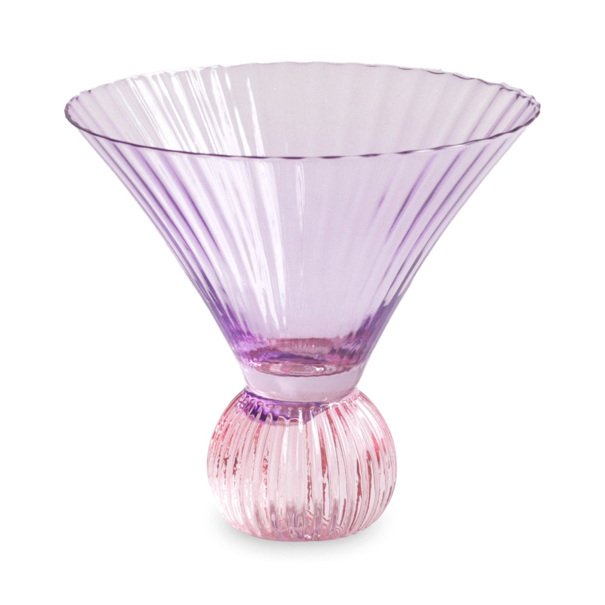 GLASS Venice Martini Set of 4 (Violet and Pink) 8 fl oz