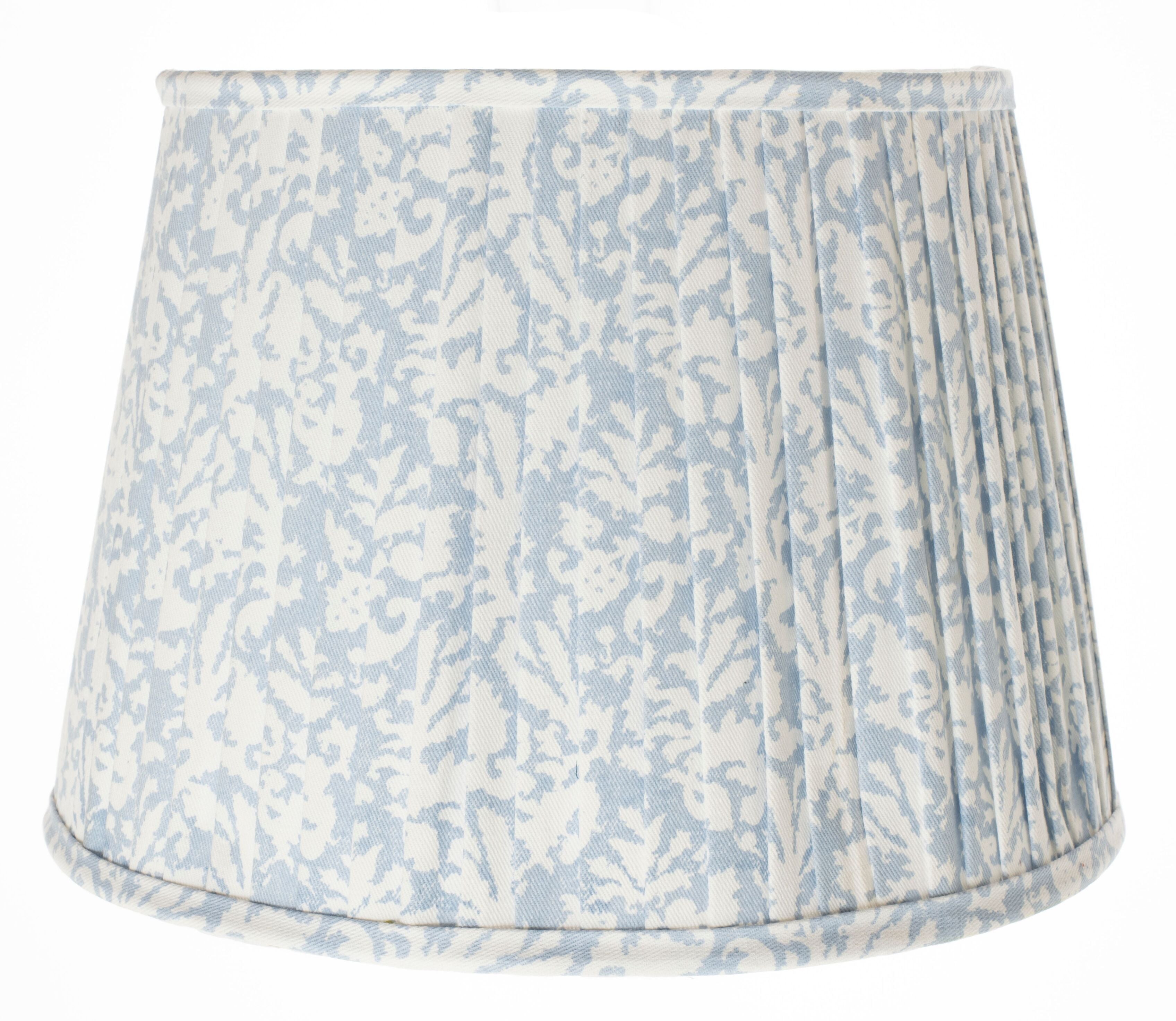 Light Blue Floral Coral Lamp Shade