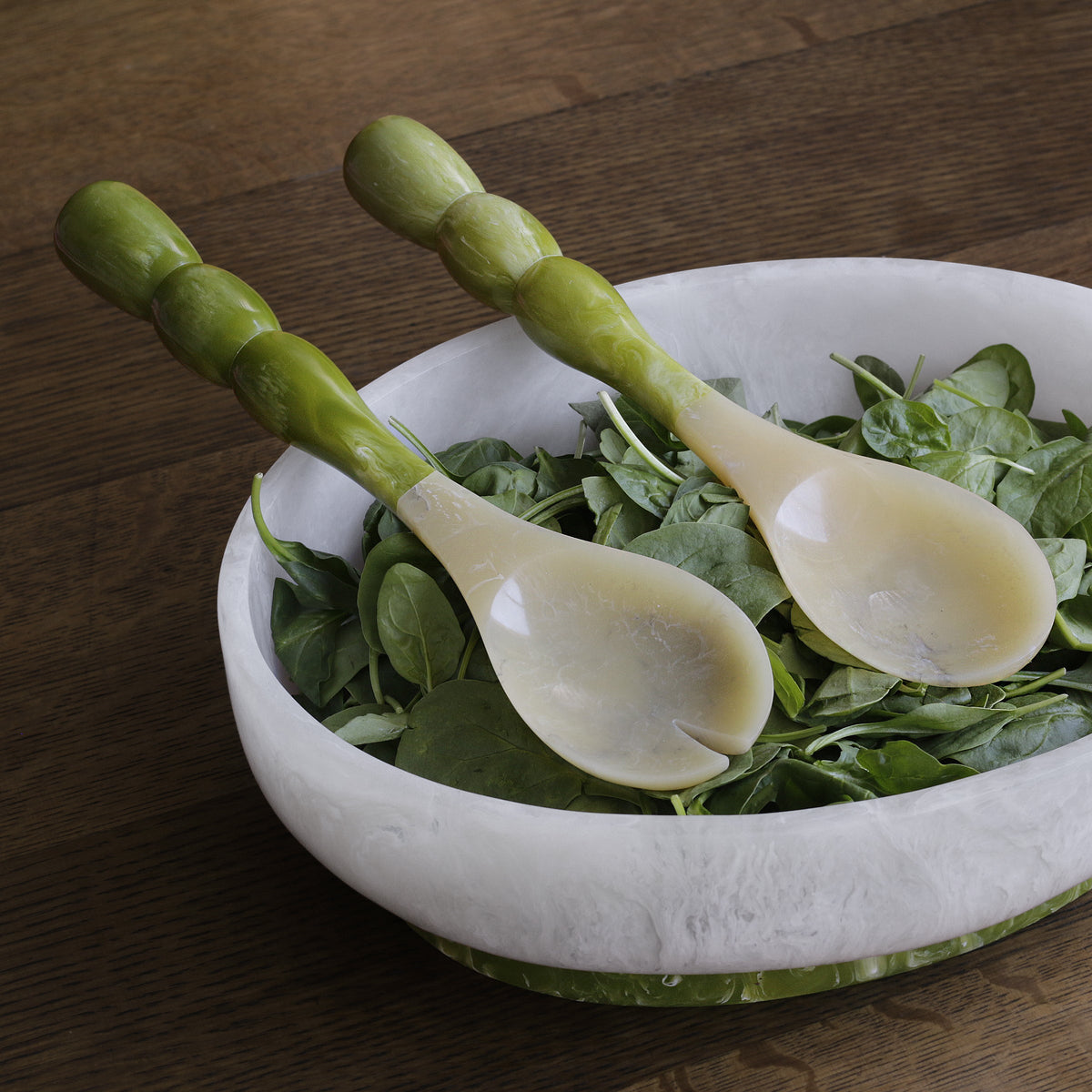 RESIN Rio Bubble Salad Servers (Green)