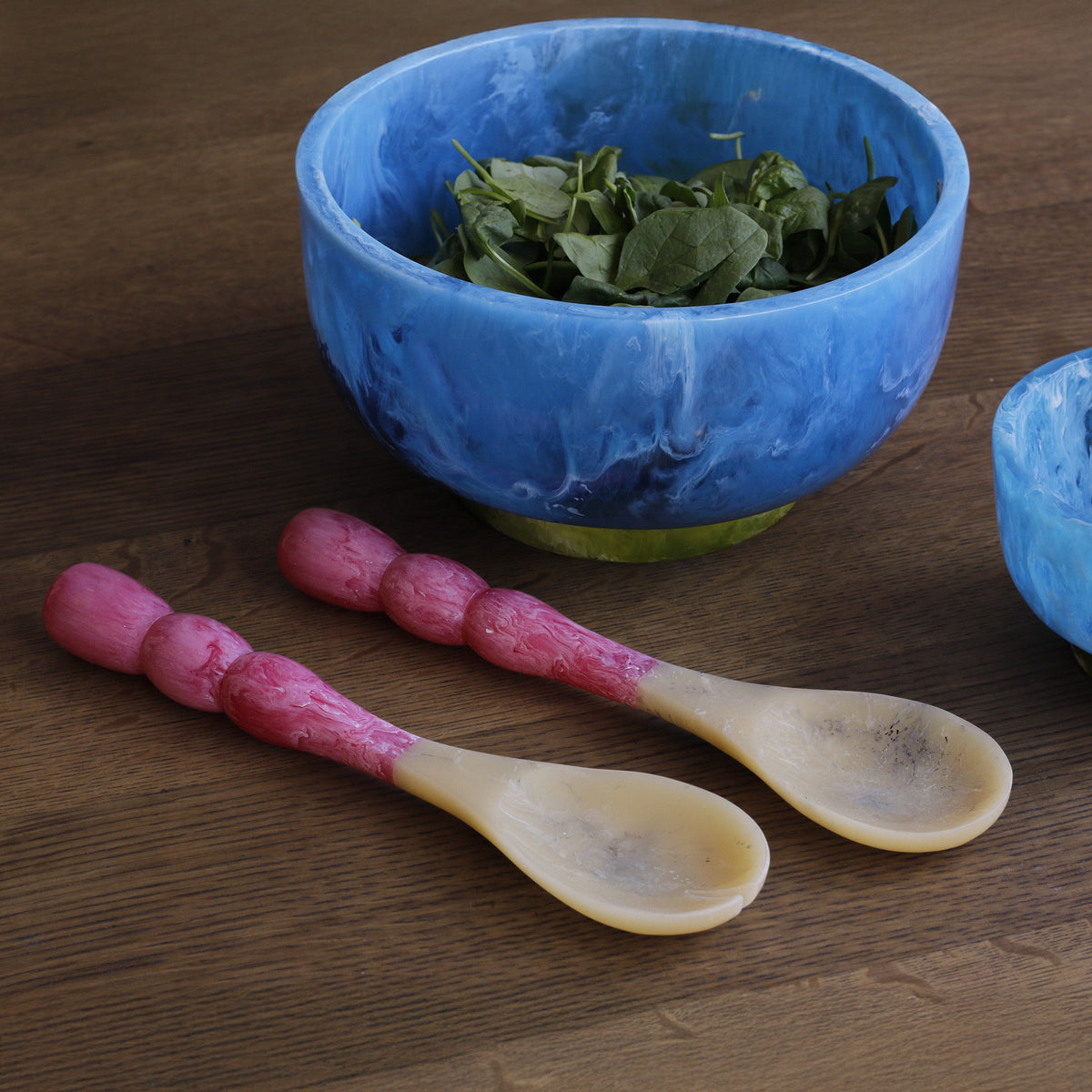 RESIN Rio Bubble Salad Servers (Pink)
