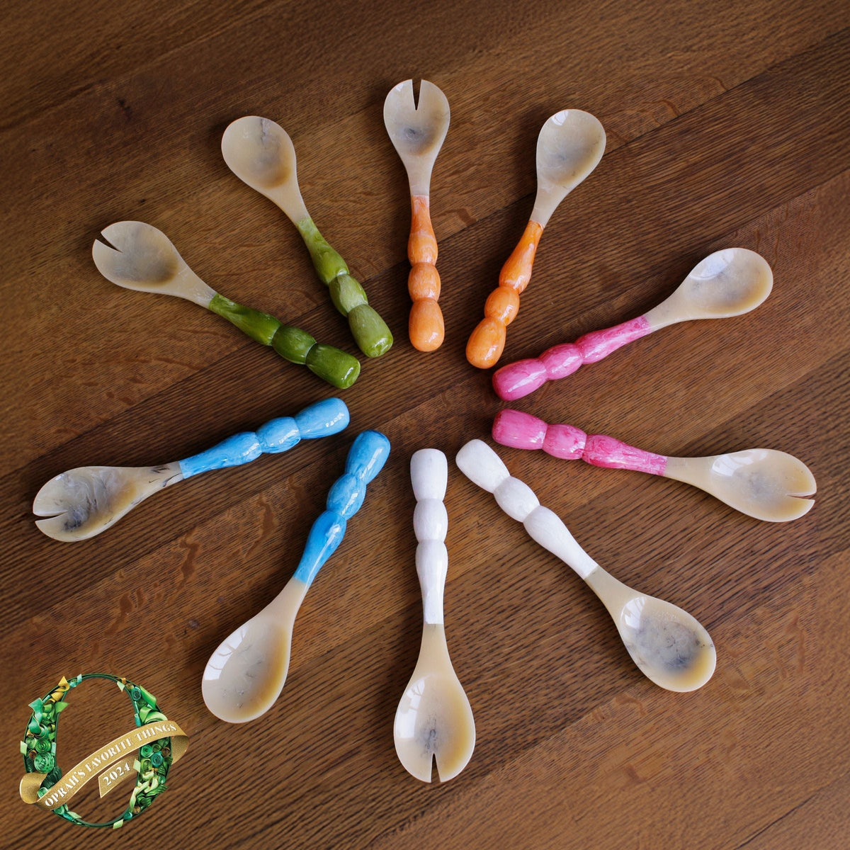 RESIN Rio Bubble Salad Servers (Pink)