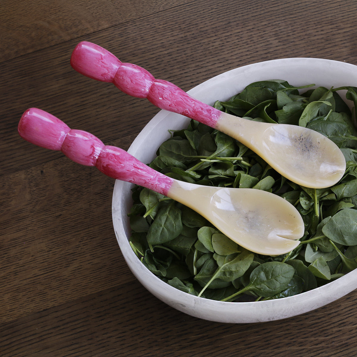 RESIN Rio Bubble Salad Servers (Pink)