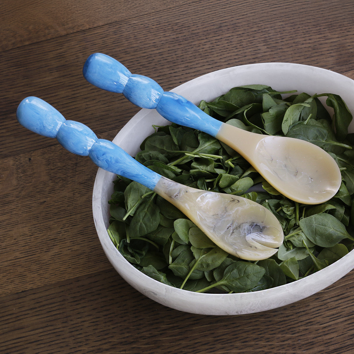 RESIN Rio Bubble Salad Servers (Blue)