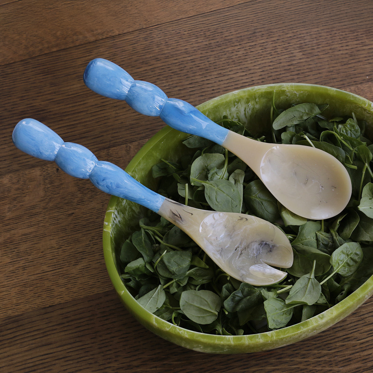 RESIN Rio Bubble Salad Servers (Blue)