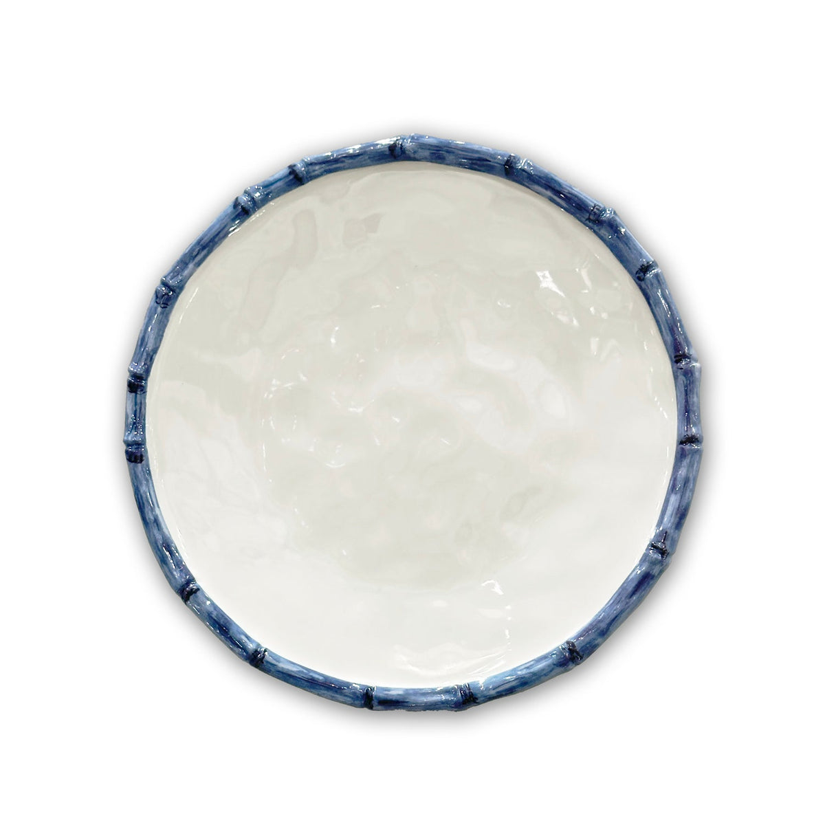 VIDA Bamboo Salad Plate Set of 4 (White and Blue)