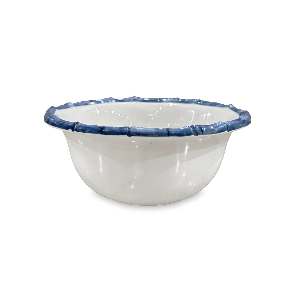 VIDA Bamboo Cereal Bowl Set of 4 (White and Blue)