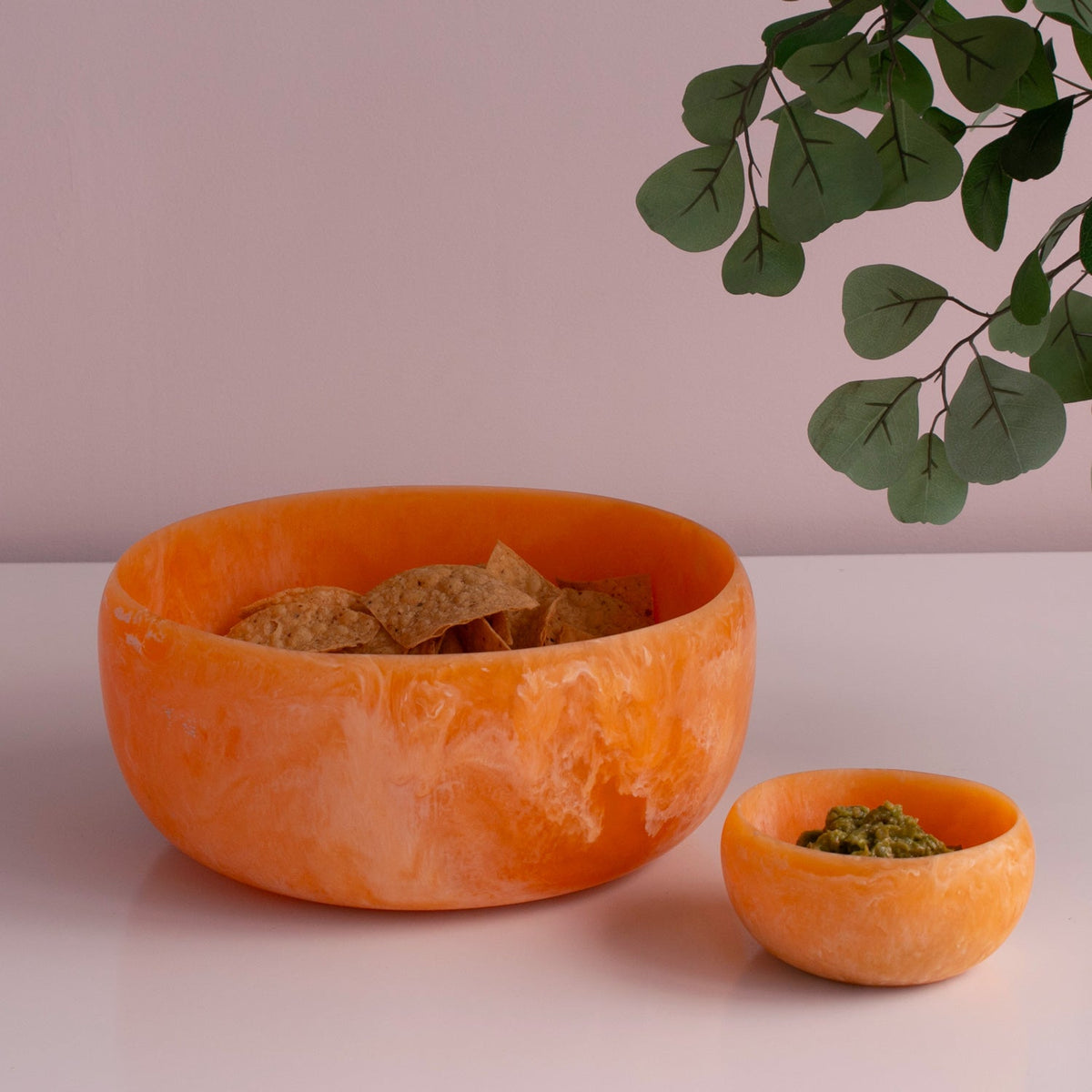 RESIN Sorbet Mini Round Bowl Tangerine