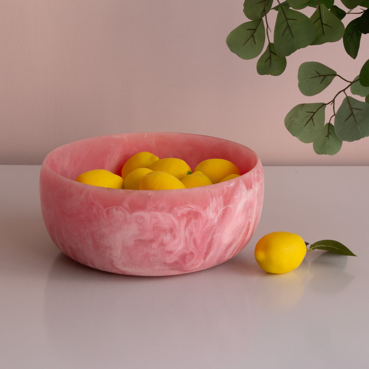 RESIN Sorbet Large Round Bowl Raspberry