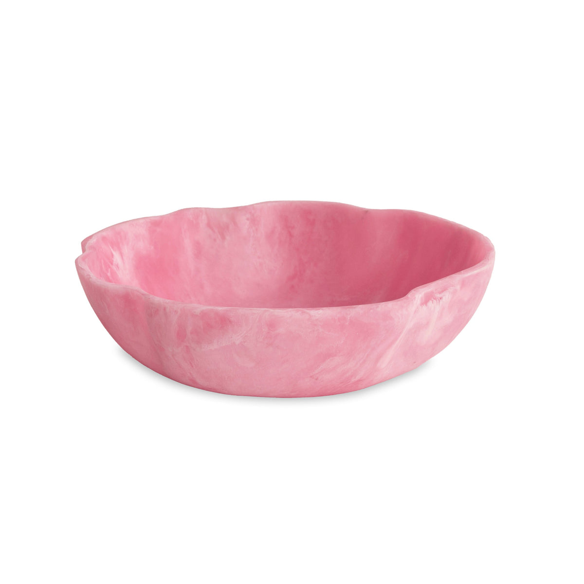 RESIN Sorbet Large WavyRound Bowl Raspberry
