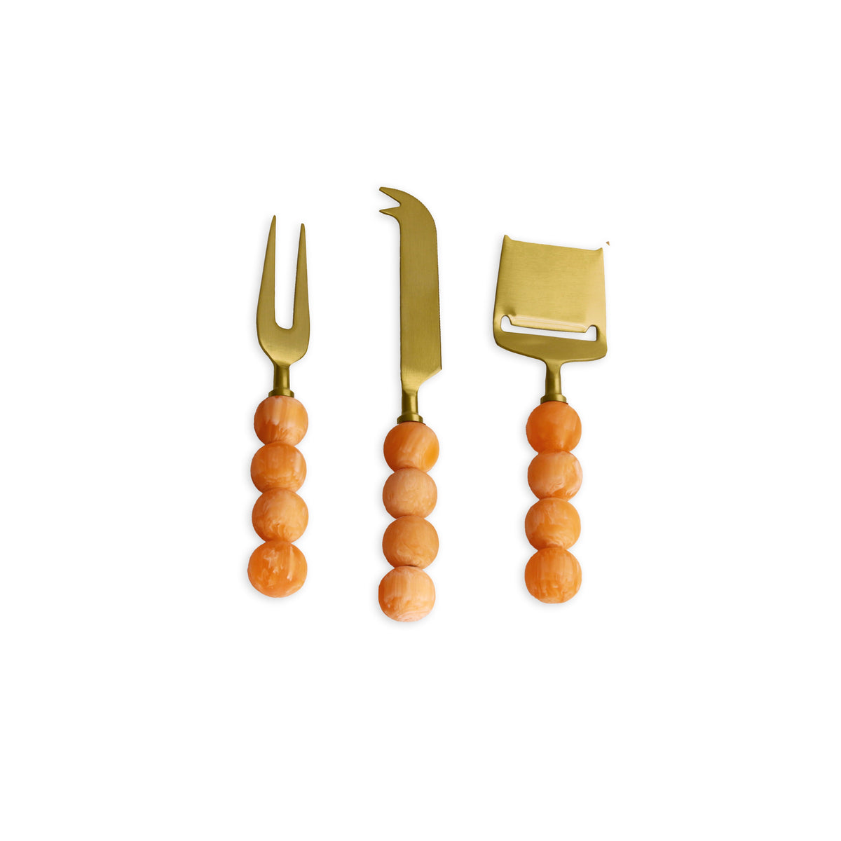 RESIN Sorbet Cheese Set of 3 Tangerine