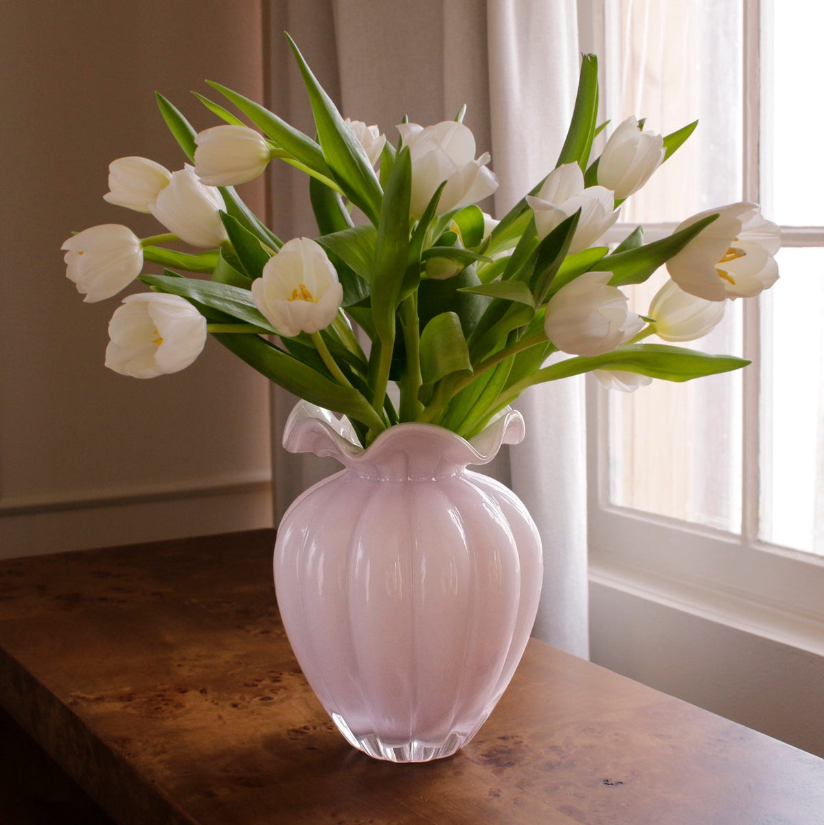 GLASS Petal Large Vase Camellia