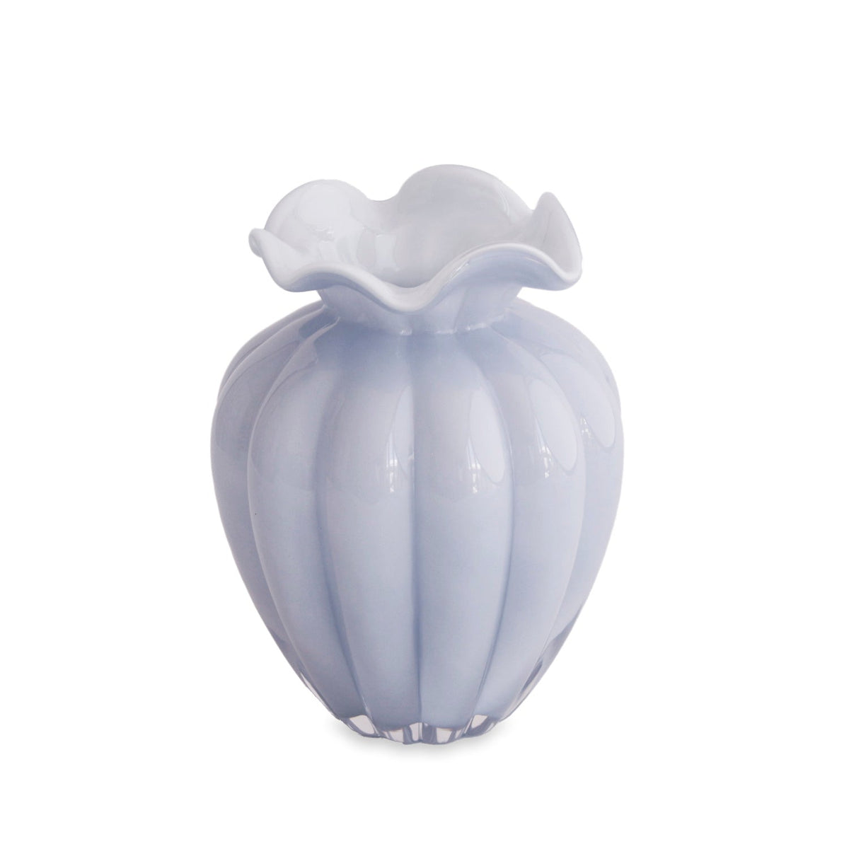 GLASS Petal Large Vase Periwinkle