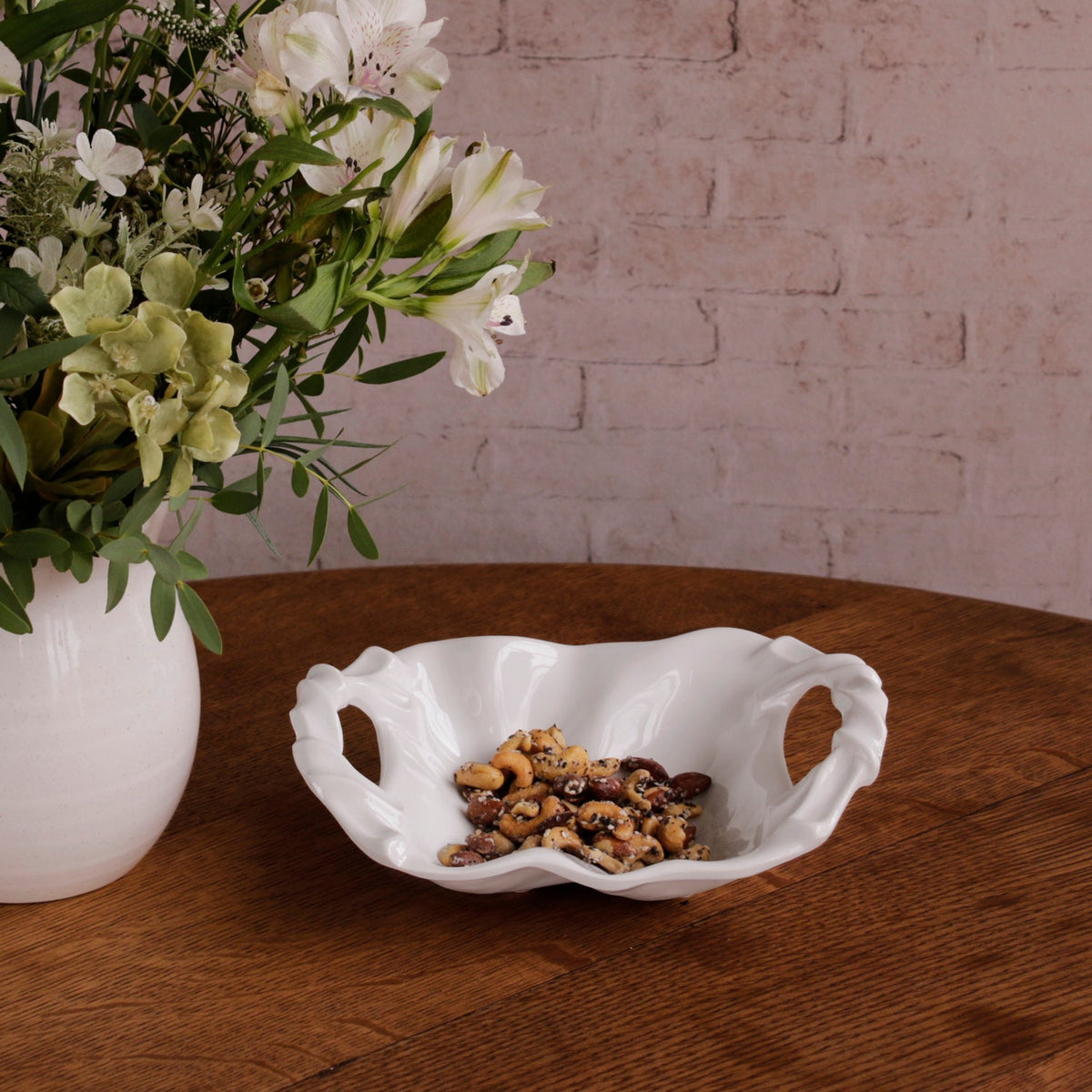 VIDA Sasha Small Bowl with Handles White