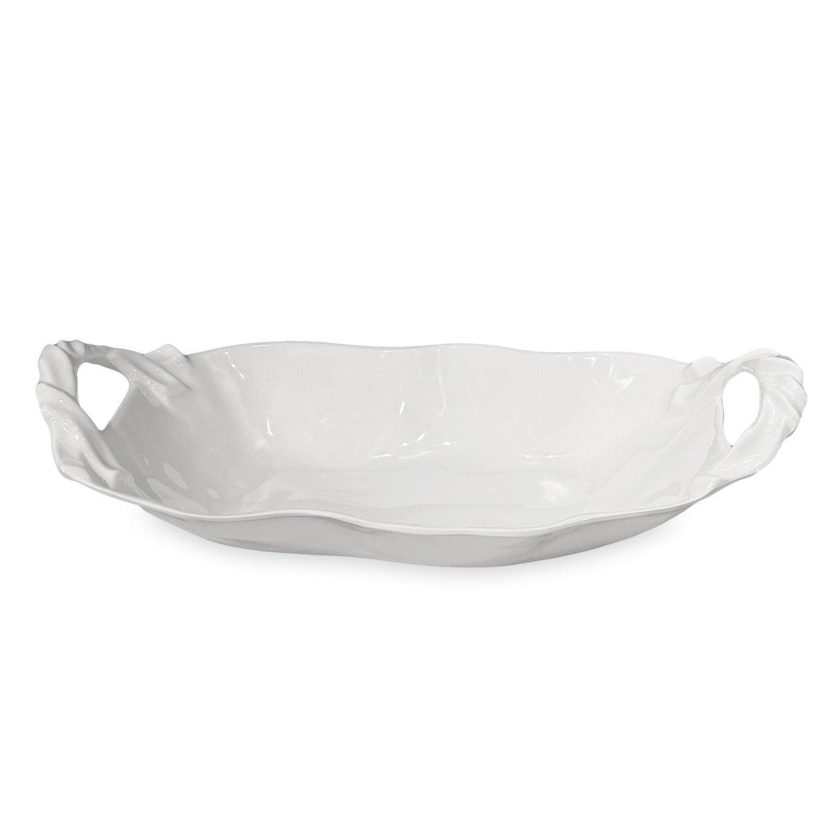 VIDA Sasha Large Oval Bowl with Handles (White)