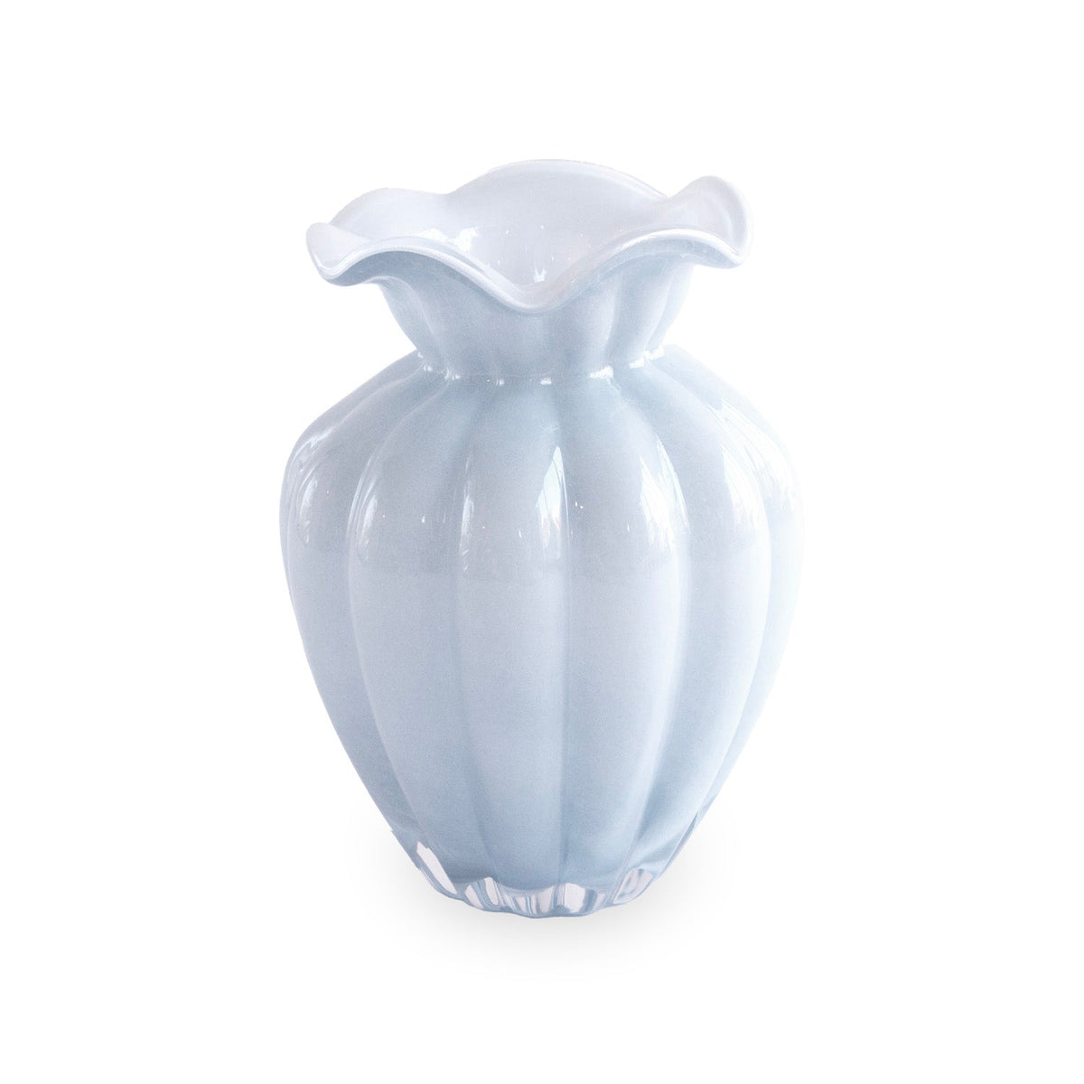 GLASS Petal Medium Vase (Periwinkle)