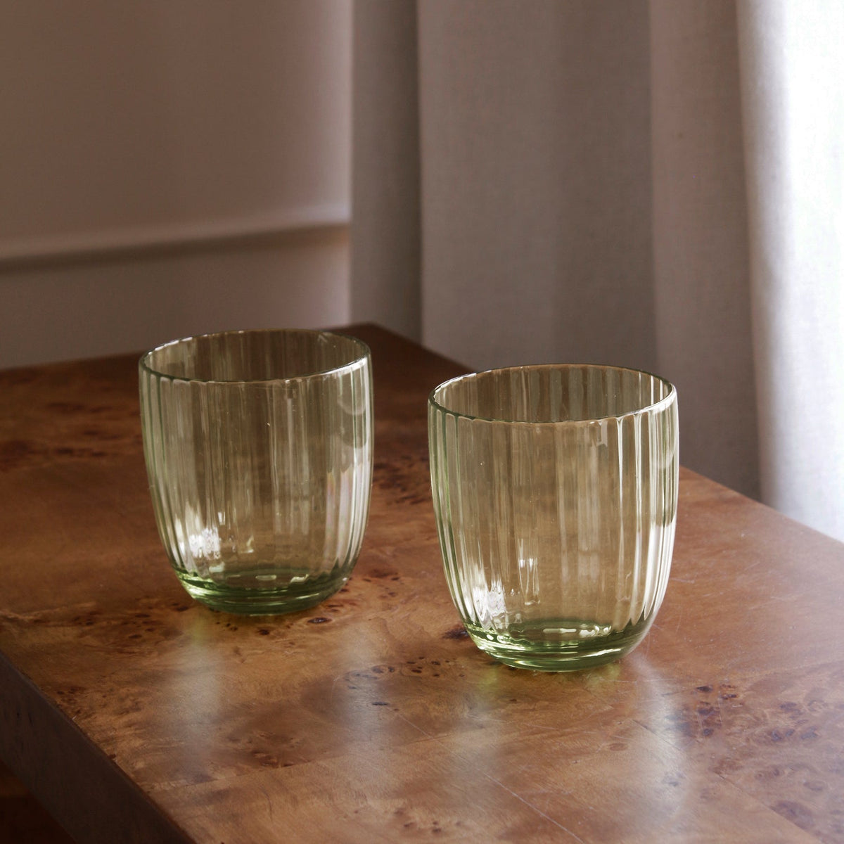 VIDA Acrylic Double Old Fashioned Set of 4 (Green) 14 fl oz